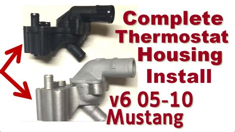 2008 mustang metal thermostat housing|2008 Ford Mustang Thermostat and Water Outlet Assemblies.